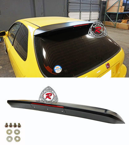 Spn Style Spoiler w/ Red LED For 1996-2000 Honda Civic (3Dr Hatchback)