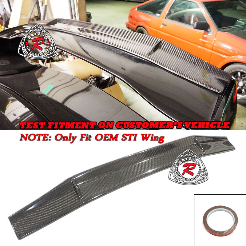 ZR Style Gurney Flap (Carbon Fiber) For 2011-2021 Subaru Sti OEM Spoiler