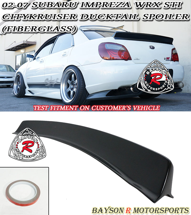 CityKruiser Spoiler (Fiberglass) For 2002-2007 Subaru Impreza/WRX/Sti (4Dr Sedan)