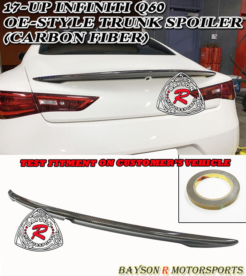 OE Style Spoiler (Carbon Fiber) For 2017-2022 Infiniti Q60