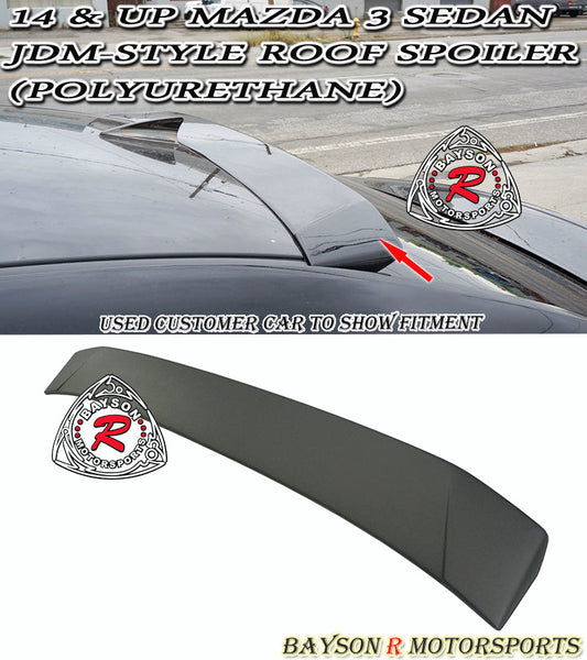JDM Style Roof Spoiler For 2014-2018 Mazda-3 (4Dr Sedan)