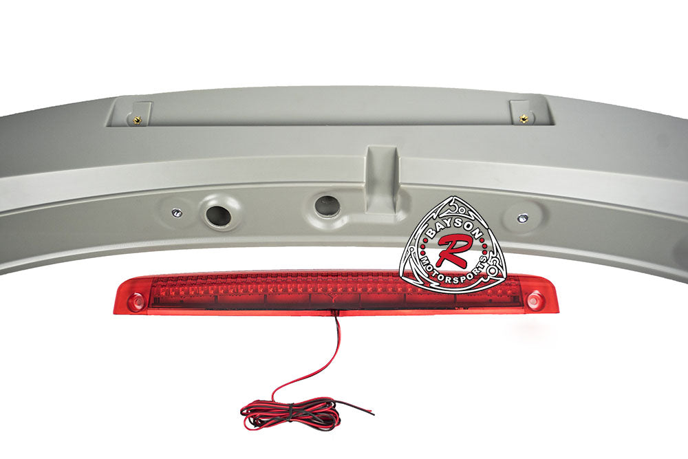 MS Style Spoiler w/ Red Lens LED 3rd Brake Light For 2014-2018 Mazda-3 (5Dr Hatchback)