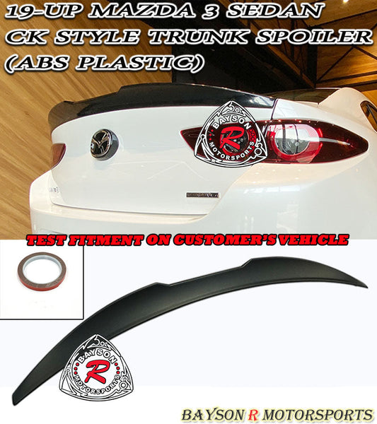 CK Style Spoiler For 2019-2022 Mazda-3 (4Dr Sedan)