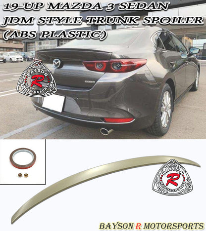 JDM Style Spoiler For 2019-2022 Mazda-3 (4Dr Sedan)