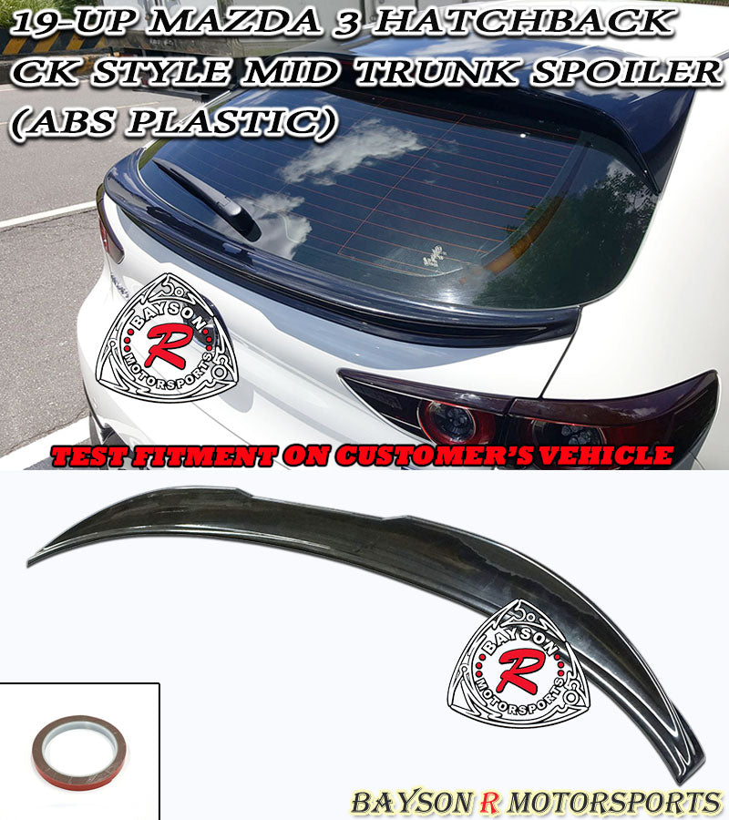 CK Style Mid Spoiler For 2019-2025 Mazda-3 (5Dr Hatchback)