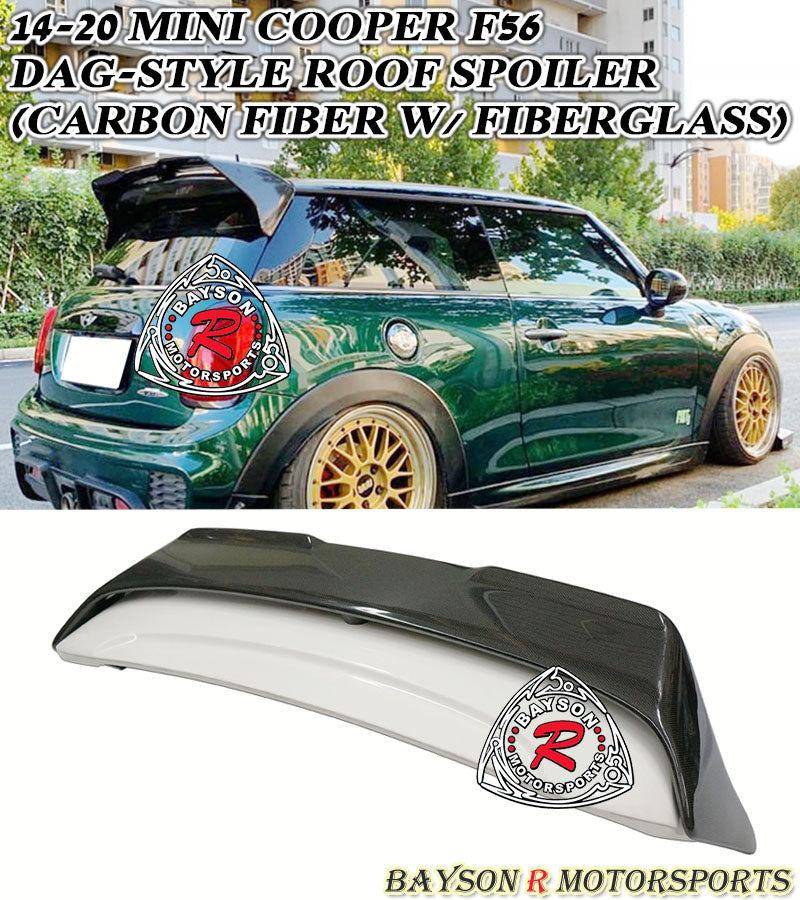 DAG Style Spoiler (Carbon Fiber w/ Fiberglass) For 2014-2022 Mini Cooper (F56)