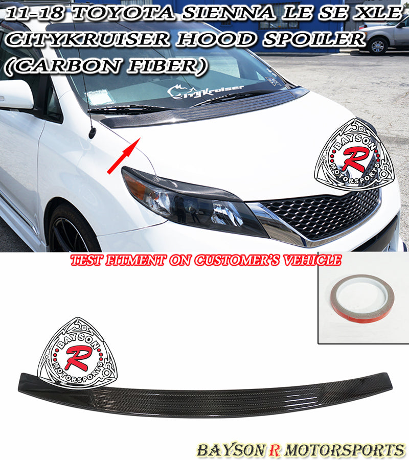 CityKruiser Hood Spoiler (Carbon Fiber) For 2011-2020 Toyota Sienna