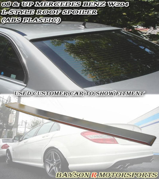 L Style Roof Spoiler For 2008-2014 Mercedes-Benz C-Class 4Dr (W204)