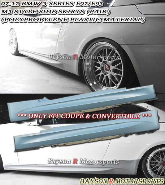 M3 Style Side Skirts For 2007-2013 BMW 3-Series (E92/E93)