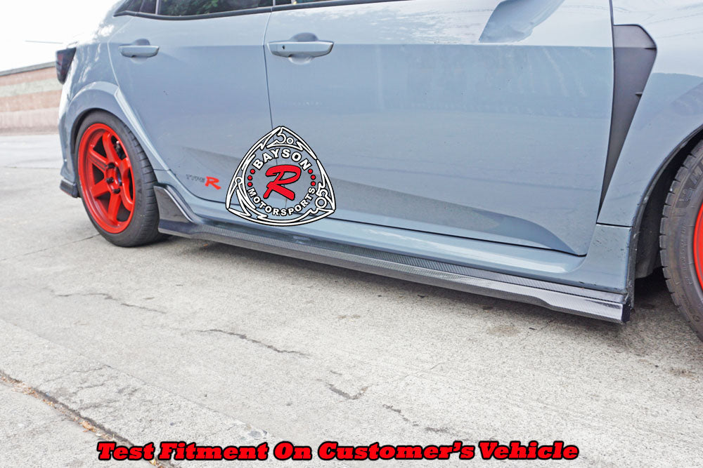 MU Style Side Skirts (Carbon Fiber) For 2017-2021 Honda Civic Type R (FK8)