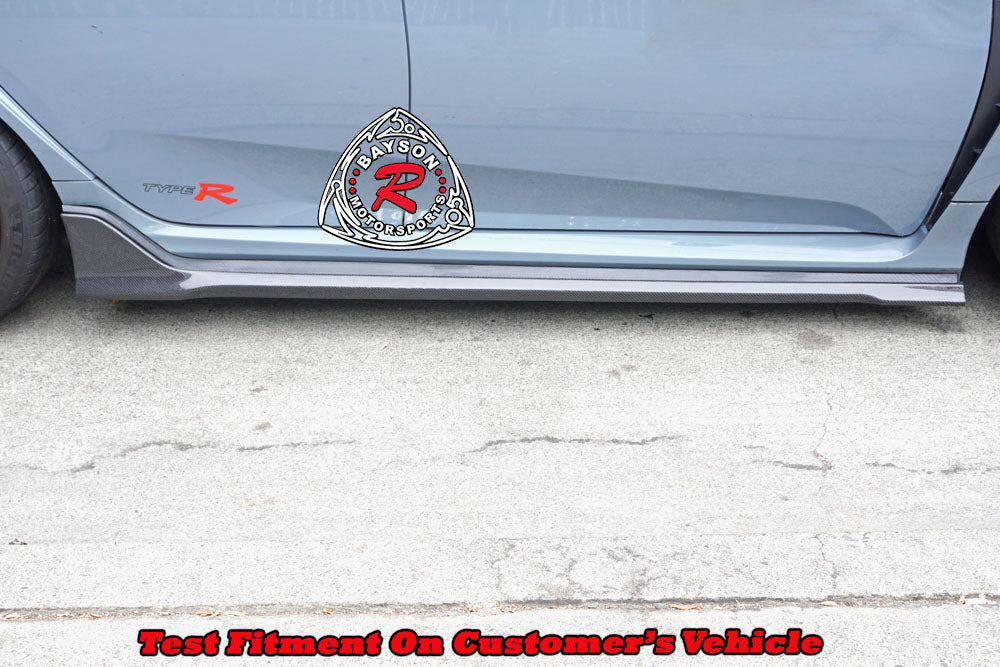 MU Style Side Skirts (Carbon Fiber) For 2017-2021 Honda Civic Type R (FK8)