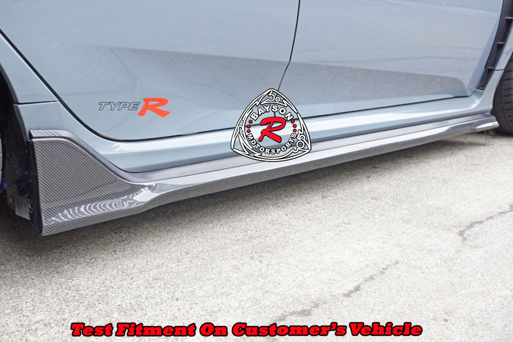 MU Style Side Skirts (Carbon Fiber) For 2017-2021 Honda Civic Type R (FK8)