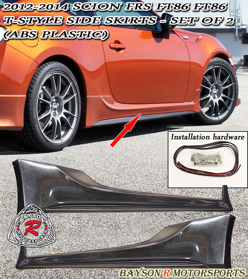 T Style Side Skirts For 2017-2021 Toyota 86