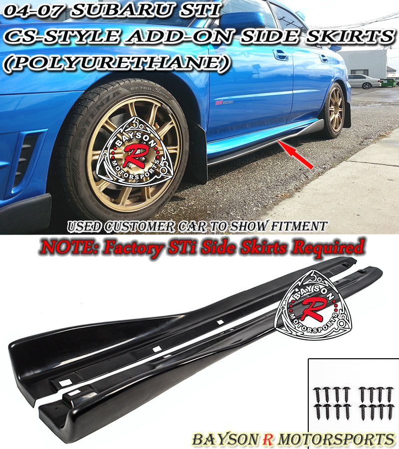 CS Style Side Skirts For 2004-2007 Subaru WRX Sti