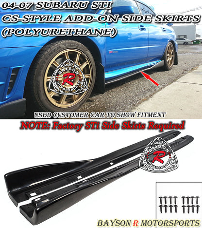 CS Style Side Skirts For 2004-2007 Subaru WRX Sti