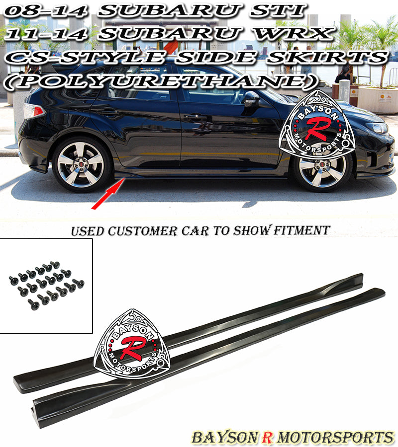 CS Style Side Skirts For 2008-2014 Subaru WRX/WRX Sti
