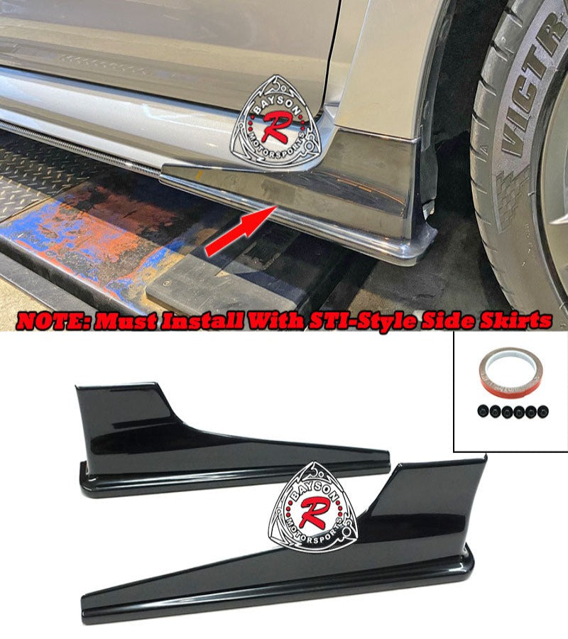 Front Side Spats For 2015-2021 Subaru WRX/WRX Sti (Must Install with Sti-Style Side Skirts)
