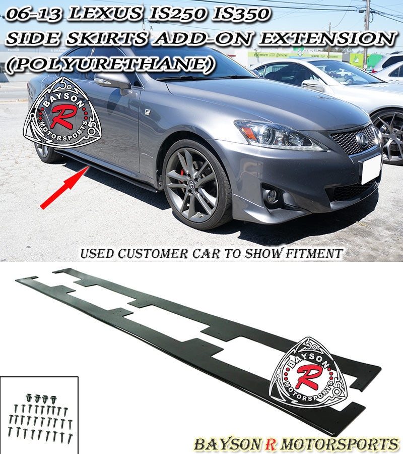 Add-On Side Skirts For 2006-2013 Lexus IS250/IS350