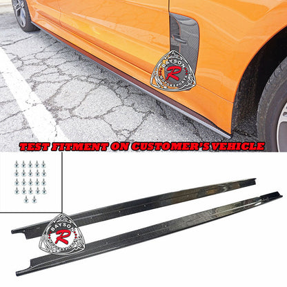 CK Style Side Skirts (Carbon Fiber) For 2018-2022 KIA Stinger