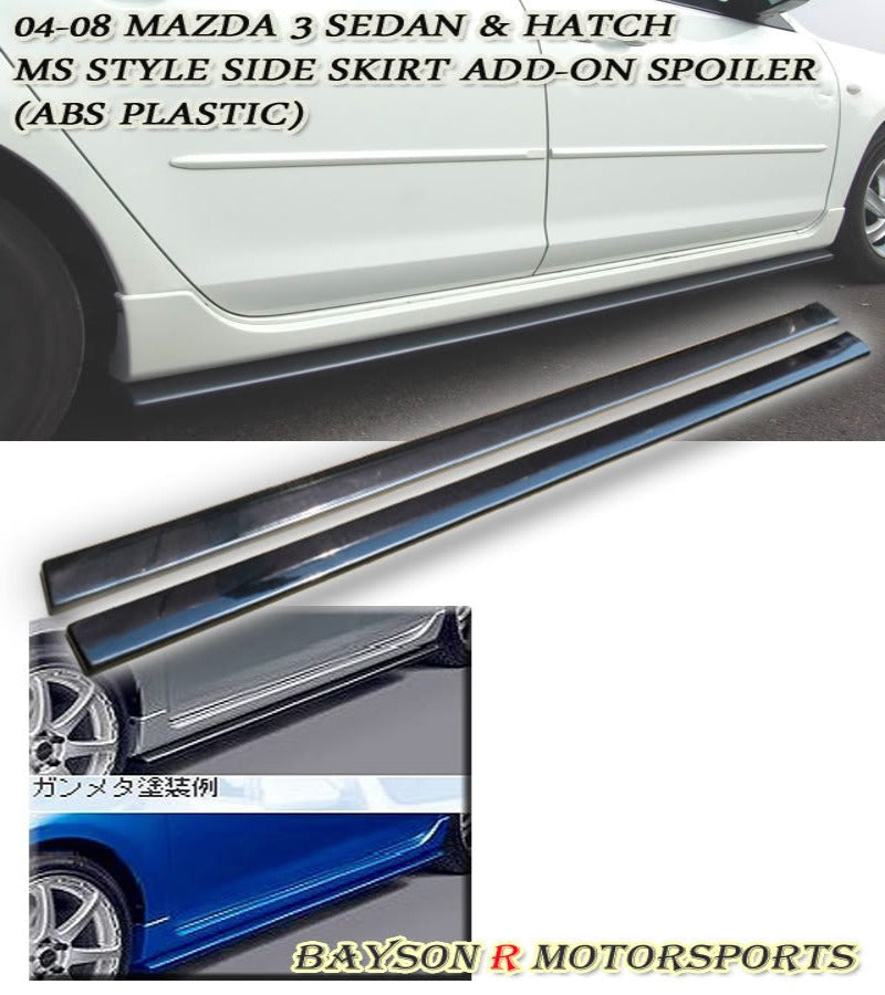 MS Style Side Skrits For 2004-2009 Mazda-3