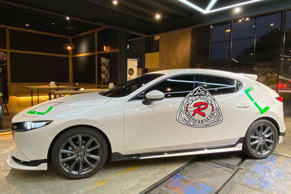 TH Style Side Skirts For 2019-2026 Mazda-3