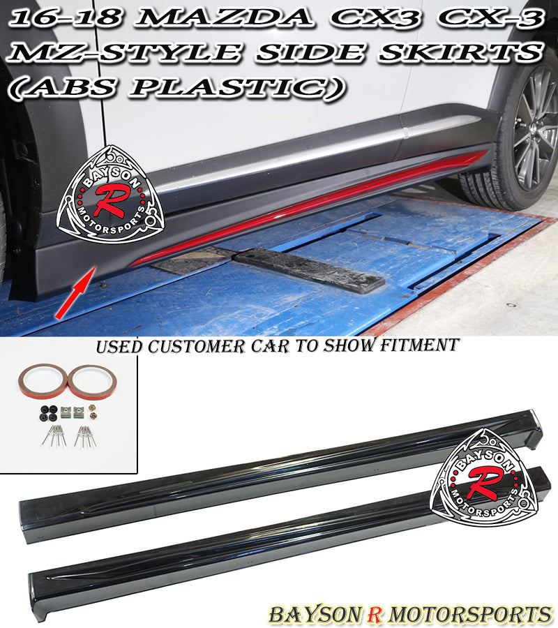 MZ Style Side Skirts For 2016-2021 Mazda CX-3