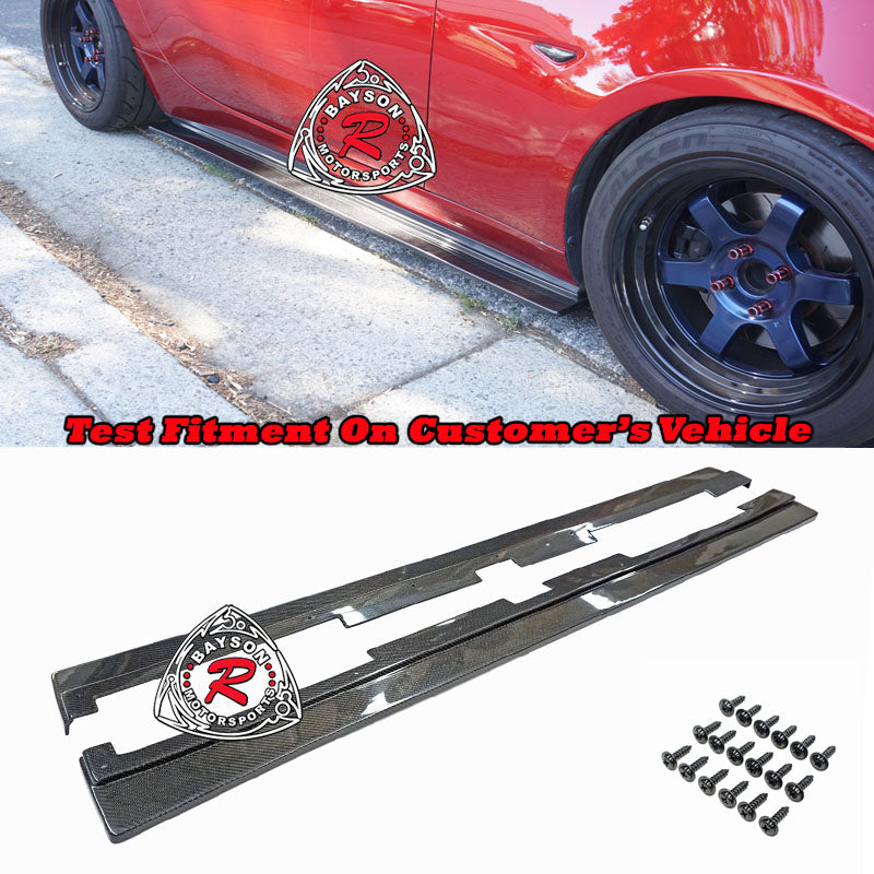A Style Side Skirts Extension (Carbon Fiber) For 2016-2024 Mazda Miata