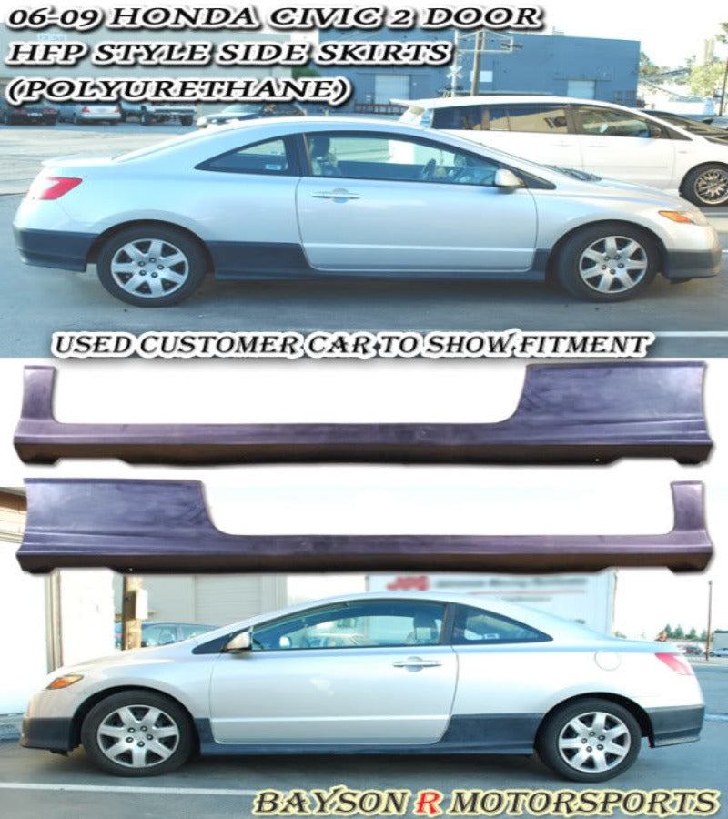 HF Style Side Skirts (Polyurethane) For 2006-2011 Honda Civic (2Dr Coupe)