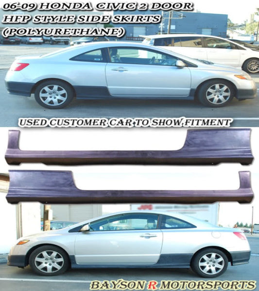 HF Style Side Skirts (Polyurethane) For 2006-2011 Honda Civic (2Dr Coupe)