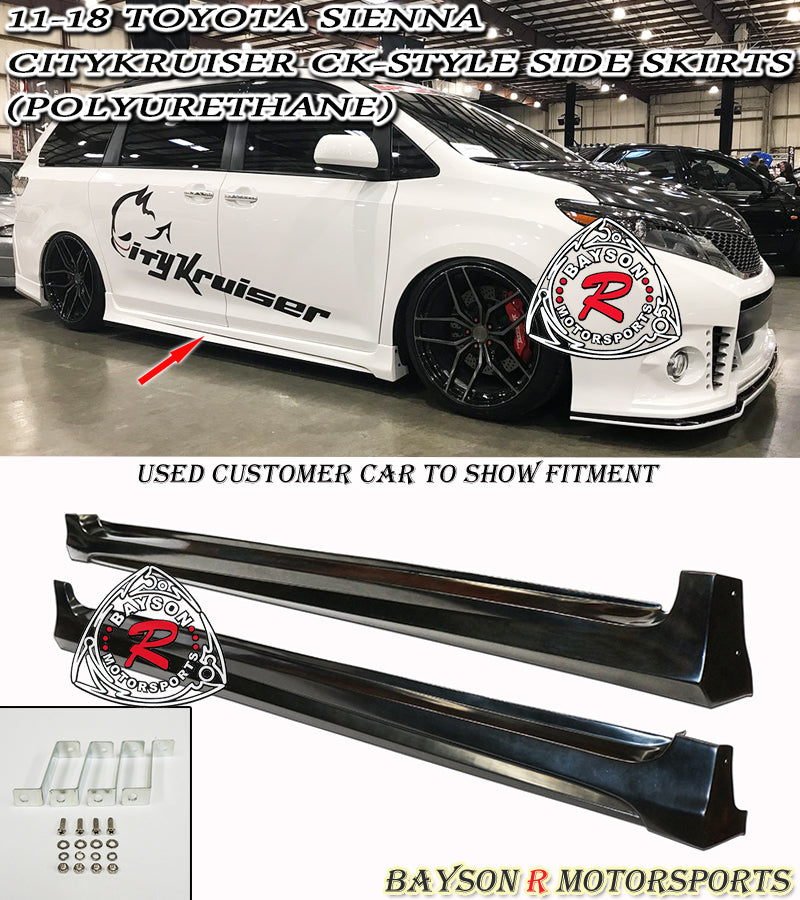 CityKruiser CK Style Add-On Side Skirts For 2011-2020 Toyota Sienna (BASE/L/LE/CE/XLE/Limited)