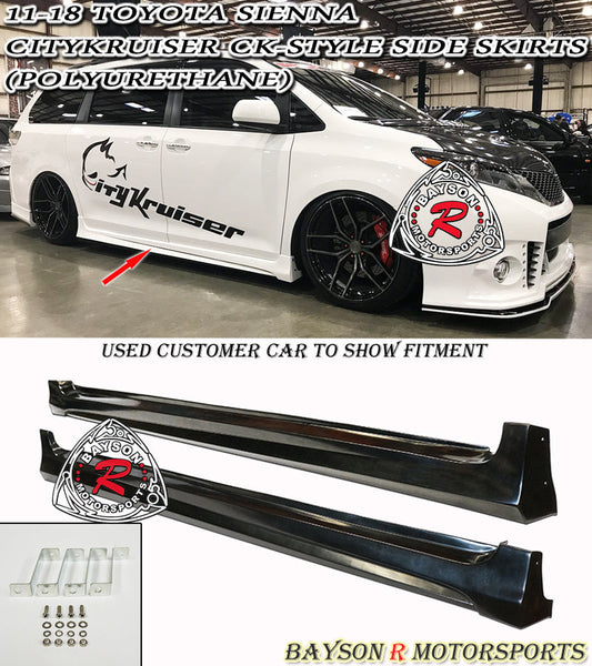 CityKruiser CK Style Add-On Side Skirts For 2011-2020 Toyota Sienna (BASE/L/LE/CE/XLE/Limited)
