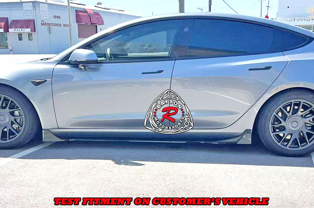 F Style Side Skirts For 2024-2025 Tesla Model-3