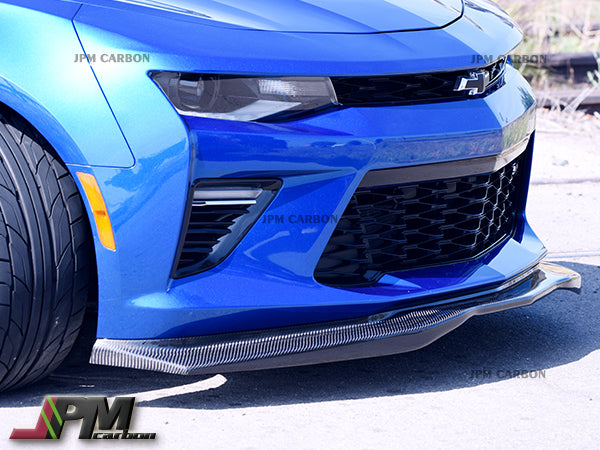 JPM R1 Carbon Fiber Front Bumper Add-on Lip Fits For 2016-2022 Chevy Camaro SS Only