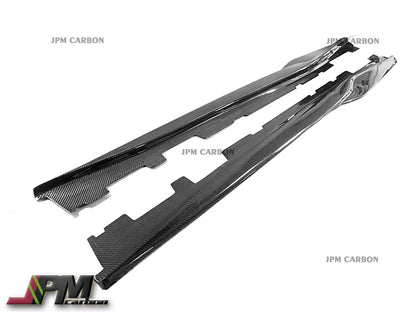 JPM R1 Carbon Fiber Side Skirt Add-on Lip Fits For 2016-2022 Chevy Camaro SS Only