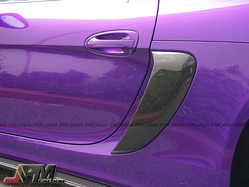 [JPMCarbon] GT4 Style Side Scoops w/o Logo (Carbon Fiber) For 2013-2016 Porsche Cayman / Boxster (981)