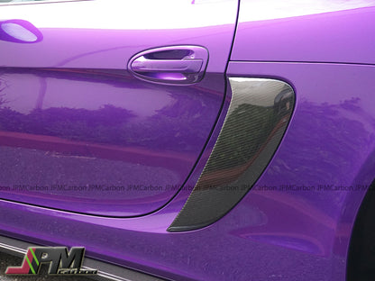 [JPMCarbon] GT4 Style Side Scoops w/o Logo (Carbon Fiber) For 2013-2016 Porsche Cayman / Boxster (981)