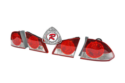 DEPO JDM Tail Lights (Circular) For 2006-2011 Honda Civic (JDM Spec 4Dr Sedan)