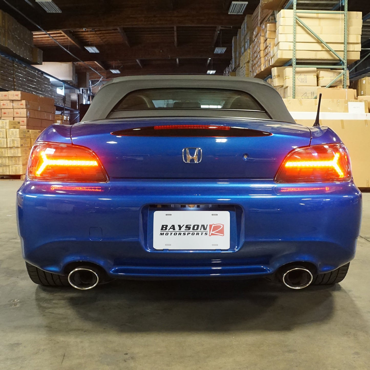 JDM Style LED Sequential Tail Lights (Black Chrome Housing) For 2004-2009 Honda S2000 (AP2)