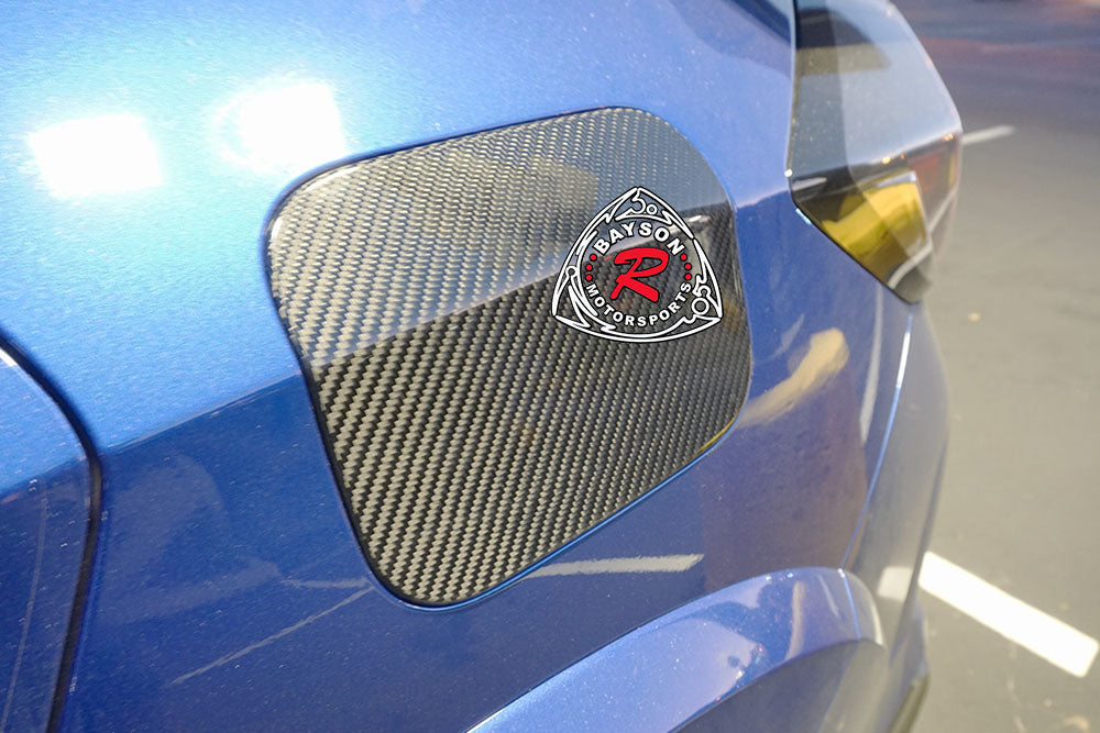 Fuel Lid Add-On Insert (Dry Carbon - Gloss) For 2017-2021 Honda Civic 5Dr Hatchback/Type R (FK8)