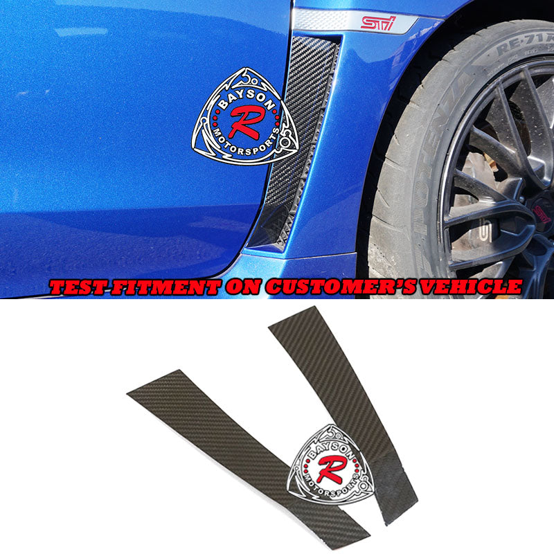 Fender Vent Inserts Overlay (Dry Carbon Fiber) For 2015-2021 Subaru WRX/WRX Sti