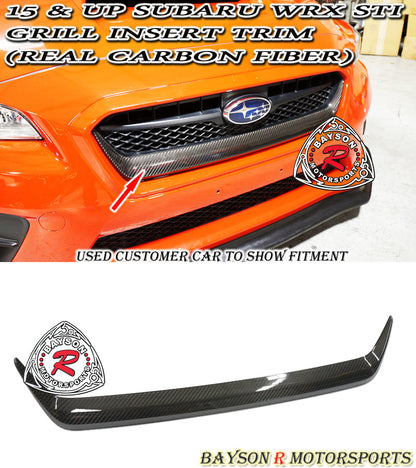Carbon Fiber Front Grille Insert For 2015-2017 Subaru WRX Sti