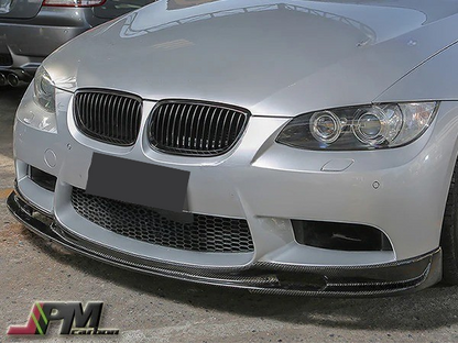 3D Style Carbon Fiber Front Bumper Add-on Lip Fits For 2008-2013 BMW E90 E92 E93 M3 Only