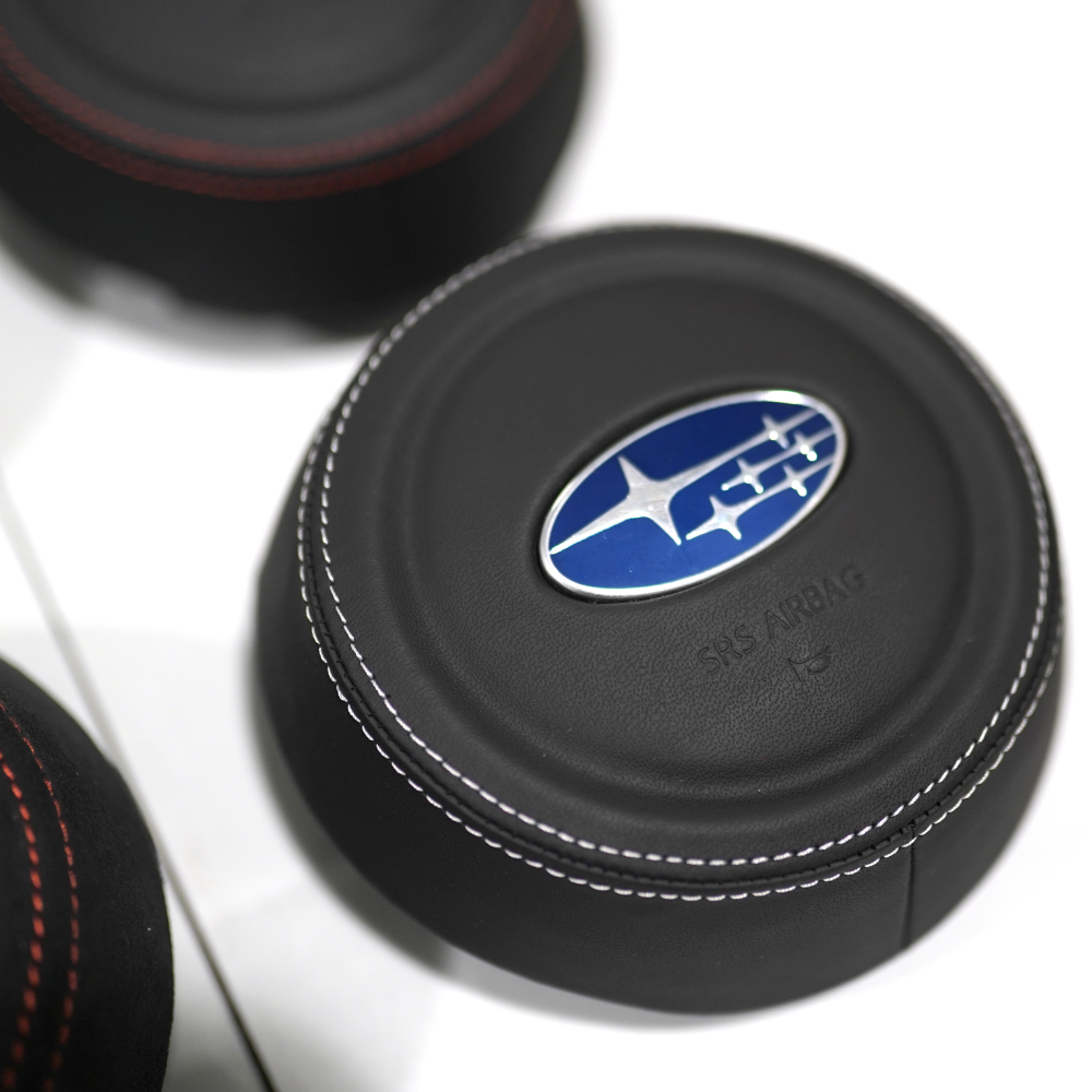 JDMuscle [22-25 WRX] Airbag Cover - Leather / Alcantara