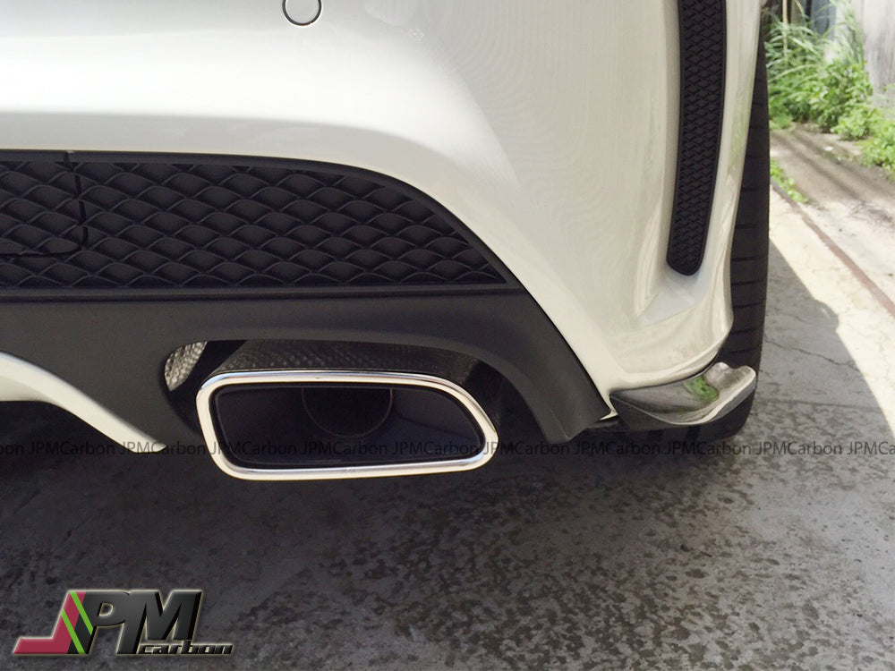 DP Style Carbon Fiber Rear Splitter Lips for FOR 2013-2018 Mercedes-Benz W117 CLA-Class with AMG Sport Package.