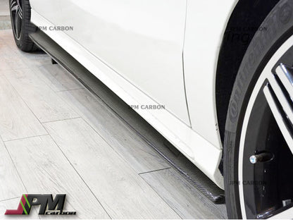 DP Style Carbon Fiber Side Skirt Add-on Lips for FOR 2013-2018 Mercedes-Benz W117 CLA-Class with AMG Sport Package & CLA45 Only