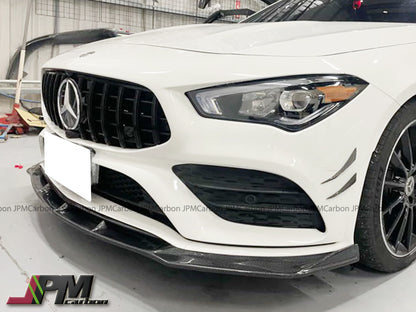 DP Style Carbon Fiber Front Bumper Add-on Lip Fits For 2020-2022 Mercedes-Benz W118 CLA-Class with AMG Sport Package Only