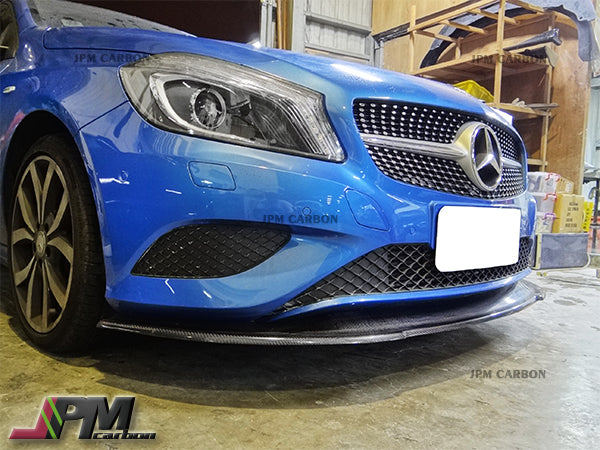OEM Style Carbon Fiber Front Lip Fits For 2013-2015 Mercedes-Benz W176 Pre-facelift A-Class with Standard Package Only