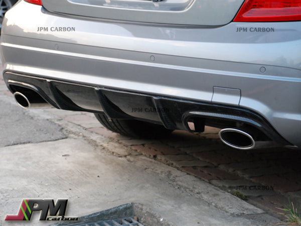 AMG Style Carbon Fiber Rear Diffuser Fits For 2008-2011 Mercedes-Benz W204 Pre-facelift C300 C350 C63 Only