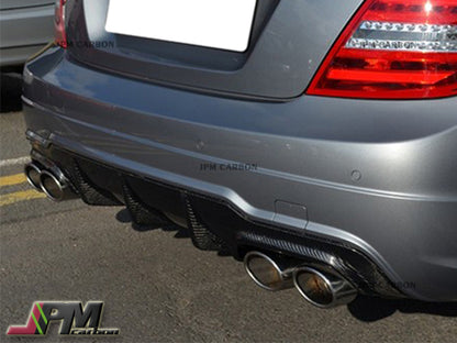 AMG Style Carbon Fiber Rear Diffuser Fits For 2012-2014 Mercedes-Benz W204 C204 Facelift C250 C350 C63 Only