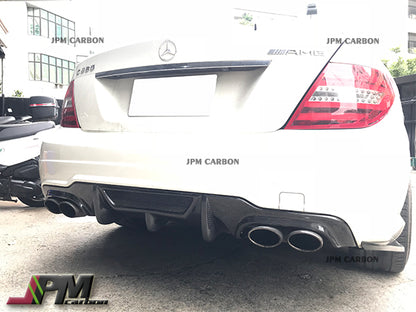 Jet Style Carbon Fiber Rear Diffuser Fits For 2012-2014 Mercedes-Benz W204 C204 Facelift C250 C350 C63 Only